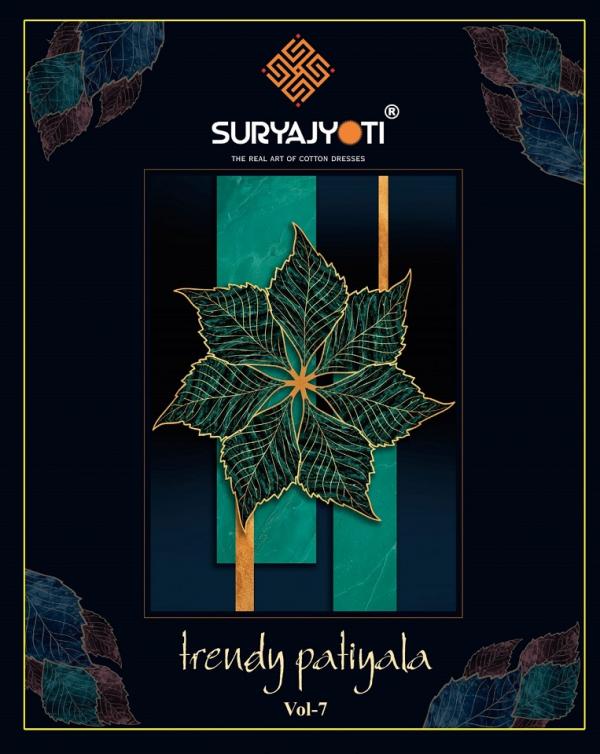 Suryajyoti Trendy Patiyala Vol-7 Cotton Designer Patiyala Dress Material